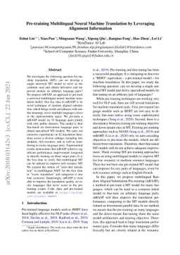 Pre-training Multilingual Neural Machine Translation by Leveraging
  Alignment Information