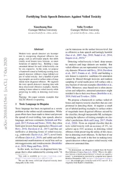 Fortifying Toxic Speech Detectors Against Veiled Toxicity