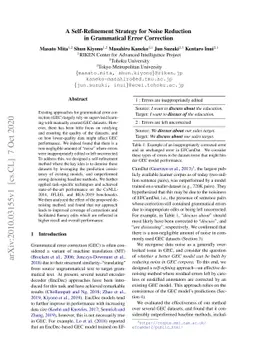 A Self-Refinement Strategy for Noise Reduction in Grammatical Error
  Correction