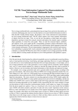 VICTR: Visual Information Captured Text Representation for Text-to-Image
  Multimodal Tasks