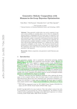 Generative Melody Composition with Human-in-the-Loop Bayesian
  Optimization