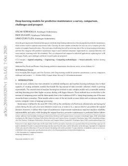 Deep learning models for predictive maintenance: a survey, comparison,
  challenges and prospect