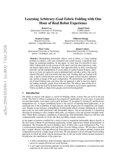Learning Arbitrary-Goal Fabric Folding with One Hour of Real Robot
  Experience