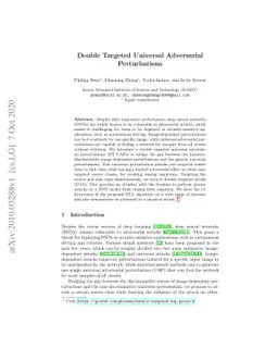 Double Targeted Universal Adversarial Perturbations