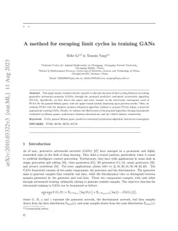 A method for escaping limit cycles in training GANs