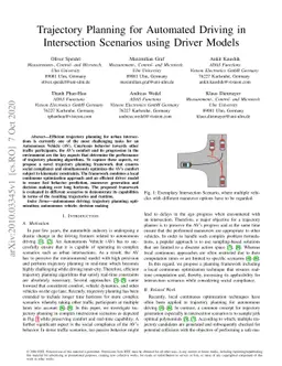 Trajectory Planning for Automated Driving in Intersection Scenarios
  using Driver Models