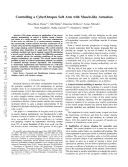 Controlling a CyberOctopus Soft Arm with Muscle-like Actuation