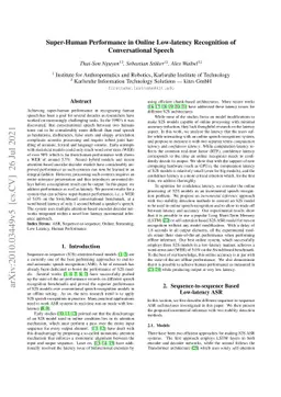 Super-Human Performance in Online Low-latency Recognition of
  Conversational Speech
