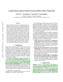 Gradient Flow in Sparse Neural Networks and How Lottery Tickets Win