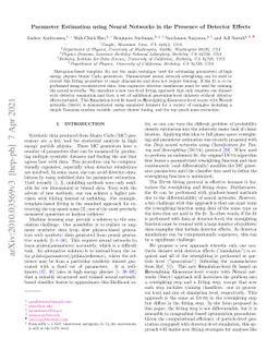 Parameter Estimation using Neural Networks in the Presence of Detector
  Effects