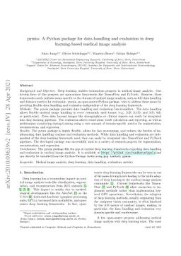 pymia: A Python package for data handling and evaluation in deep
  learning-based medical image analysis