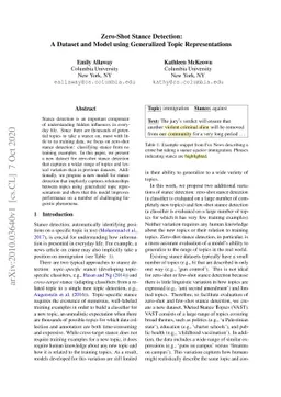 Zero-Shot Stance Detection: A Dataset and Model using Generalized Topic
  Representations