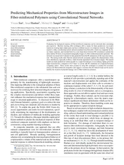 Predicting Mechanical Properties from Microstructure Images in
  Fiber-reinforced Polymers using Convolutional Neural Networks