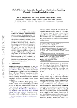 PARADE: A New Dataset for Paraphrase Identification Requiring Computer
  Science Domain Knowledge
