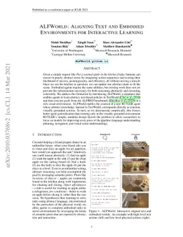 ALFWorld: Aligning Text and Embodied Environments for Interactive
  Learning