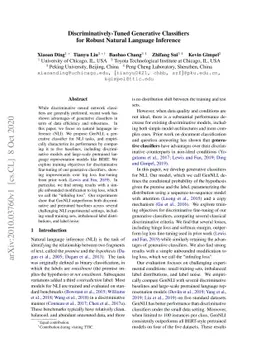 Discriminatively-Tuned Generative Classifiers for Robust Natural
  Language Inference
