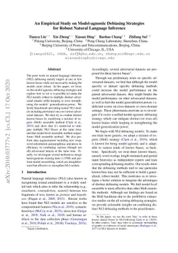 An Empirical Study on Model-agnostic Debiasing Strategies for Robust
  Natural Language Inference