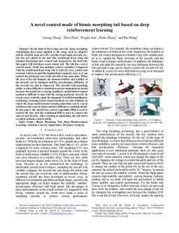 A novel control mode of bionic morphing tail based on deep reinforcement
  learning