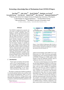 Extracting a Knowledge Base of Mechanisms from COVID-19 Papers