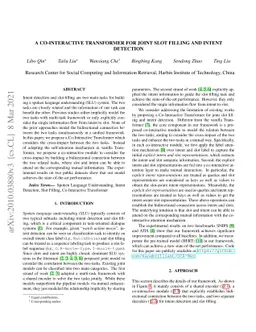 A Co-Interactive Transformer for Joint Slot Filling and Intent Detection