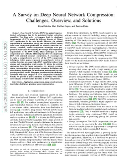 A Survey on Deep Neural Network Compression: Challenges, Overview, and
  Solutions