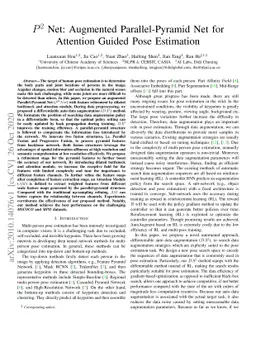$P^2$ Net: Augmented Parallel-Pyramid Net for Attention Guided Pose
  Estimation