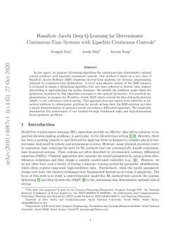 Hamilton-Jacobi Deep Q-Learning for Deterministic Continuous-Time
  Systems with Lipschitz Continuous Controls