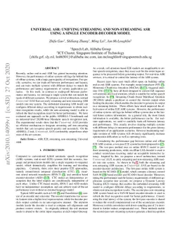 Universal ASR: Unifying Streaming and Non-Streaming ASR Using a Single
  Encoder-Decoder Model