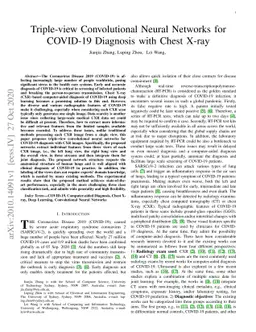 Triple-view Convolutional Neural Networks for COVID-19 Diagnosis with
  Chest X-ray
