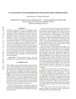 Co-attentional Transformers for Story-Based Video Understanding