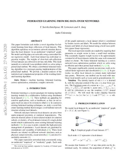 Federated Learning From Big Data Over Networks