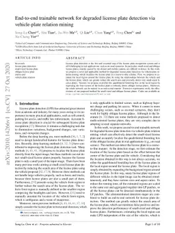 End-to-end trainable network for degraded license plate detection via
  vehicle-plate relation mining