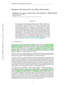 Memory Optimization for Deep Networks