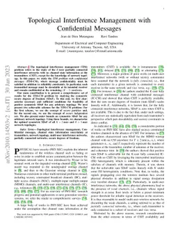 Topological Interference Management with Confidential Messages