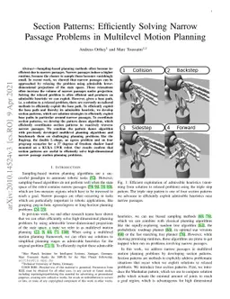 Section Patterns: Efficiently Solving Narrow Passage Problems in
  Multilevel Motion Planning