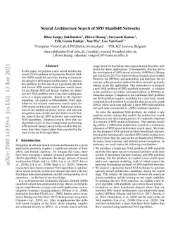 Neural Architecture Search of SPD Manifold Networks