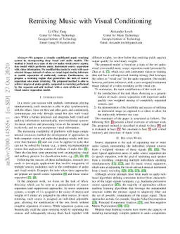 Remixing Music with Visual Conditioning