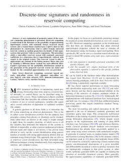 Discrete-time signatures and randomness in reservoir computing