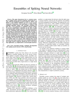Ensembles of Spiking Neural Networks