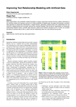 Improving Text Relationship Modeling with Artificial Data