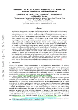 What Does This Acronym Mean? Introducing a New Dataset for Acronym
  Identification and Disambiguation