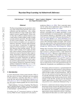 Bayesian Deep Learning via Subnetwork Inference