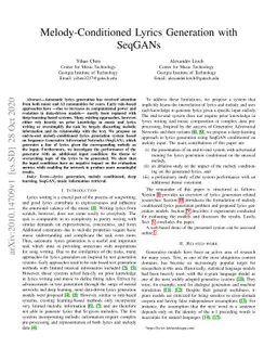Melody-Conditioned Lyrics Generation with SeqGANs