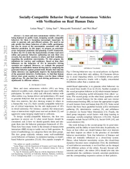 Socially-Compatible Behavior Design of Autonomous Vehicles with
  Verification on Real Human Data
