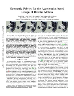 Geometric Fabrics for the Acceleration-based Design of Robotic Motion