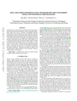Seen and Unseen emotional style transfer for voice conversion with a new
  emotional speech dataset