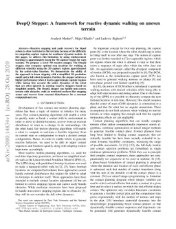 DeepQ Stepper: A framework for reactive dynamic walking on uneven
  terrain