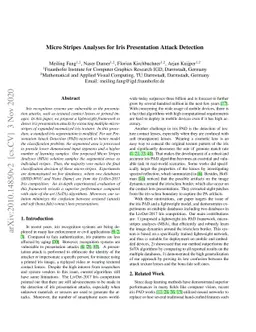 Micro Stripes Analyses for Iris Presentation Attack Detection