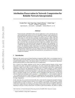 Attribution Preservation in Network Compression for Reliable Network
  Interpretation
