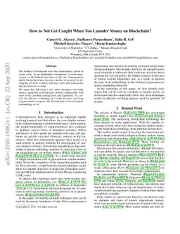 How to Not Get Caught When You Launder Money on Blockchain?